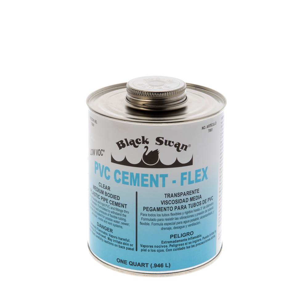 CLEAR PVC GLUE QT, FLEXIBLE, APPLICATOR CAP