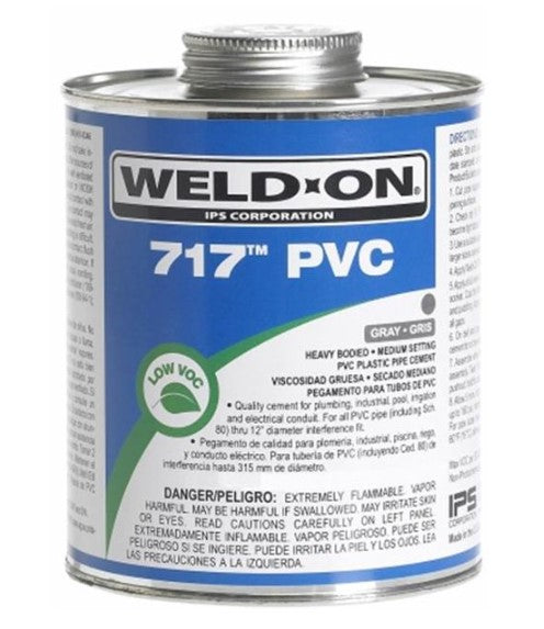 Quart 717 PVC Cement, Gray