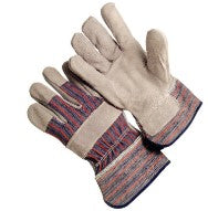 LARGE LEATHER PALM GLOVES, 2.5" CUFF [12/PKG]