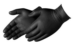 6 MIL. X-LARGE NITRILE GLOVE, BLACK DIAMOND GRIP, MEDICAL GRADE