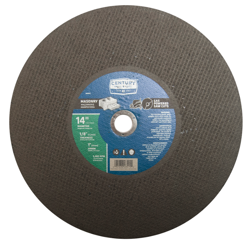 14" X 1/8" X 1" ARBOR MASONRY CUTTING BLADE