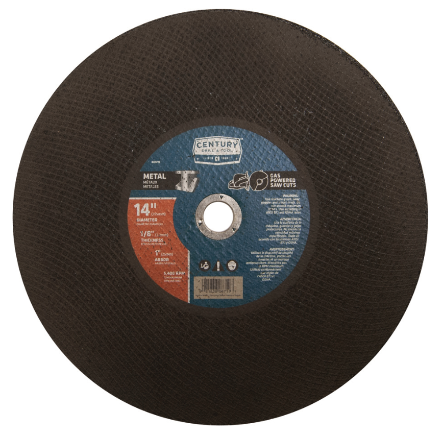 14" X 1/8" X 1" ARBOR METAL CUTTING BLADE