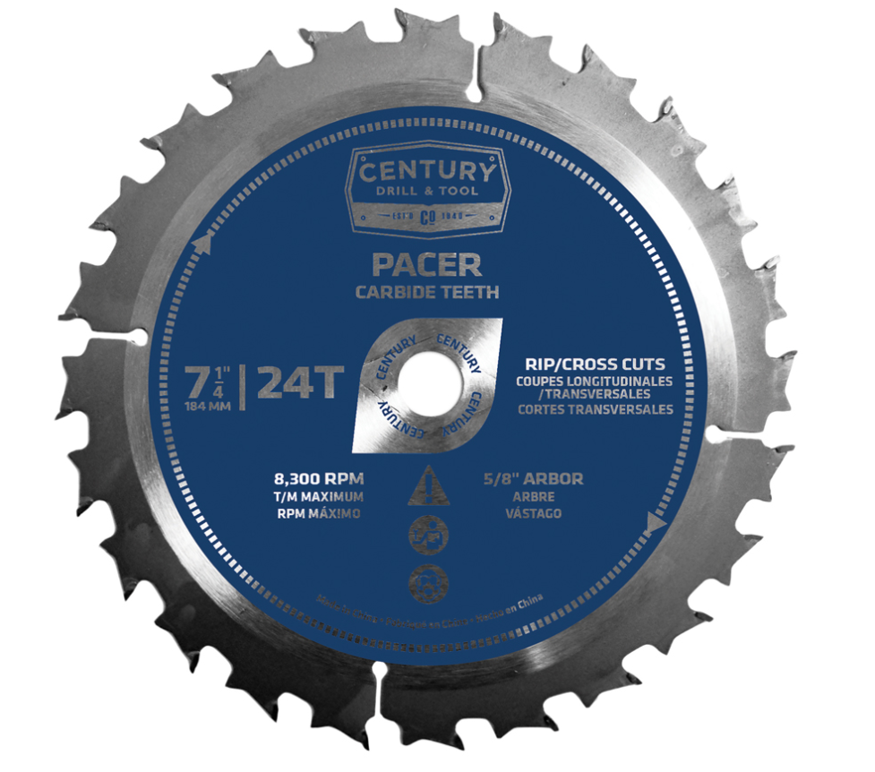 CIRCULAR SAW BLADE, PACER, 7-1/4 X 24T