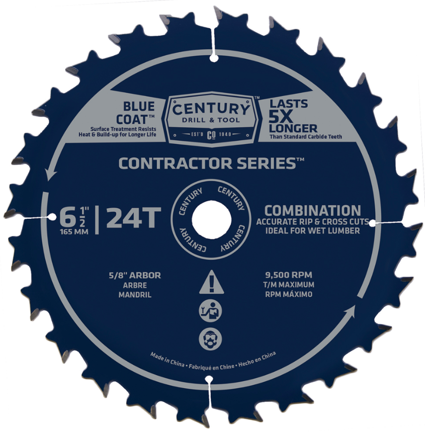 CIRCULAR SAW BLADE,CONTRACTOR SERIES, 6-1/2" X 24T