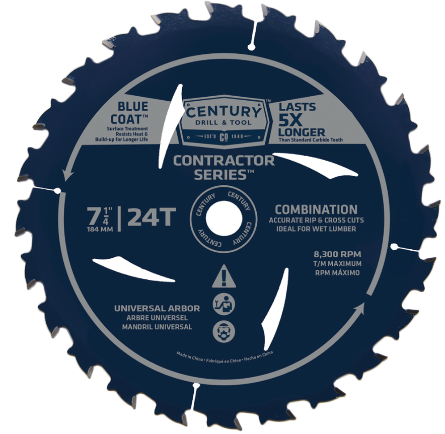 CIRCULAR SAW BLADE,CONTRACTOR SERIES, 7-1/4" 24T
