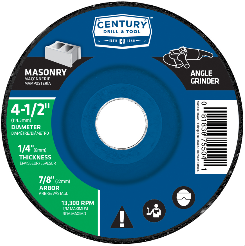 4-1/2"X1/4" MASONRY WHEEL