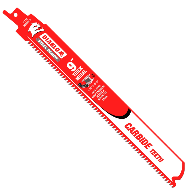9 in. Steel Demon Carbide Recip Blades for Thick Metal (3/16 in.