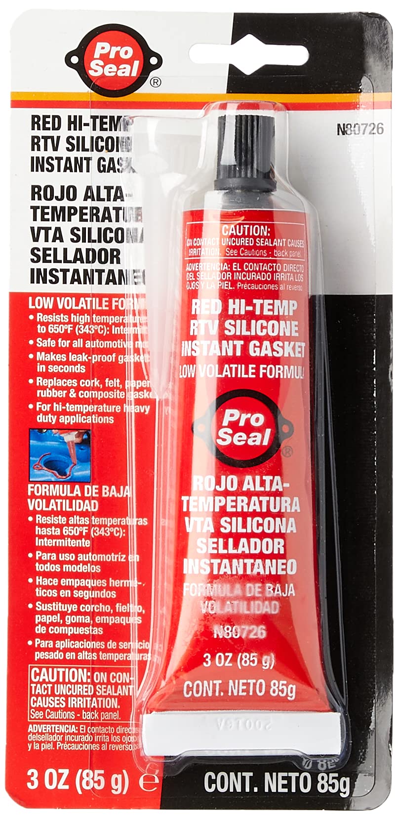 PROSEAL, RED, HITEMP GSKT, 3oz, 12