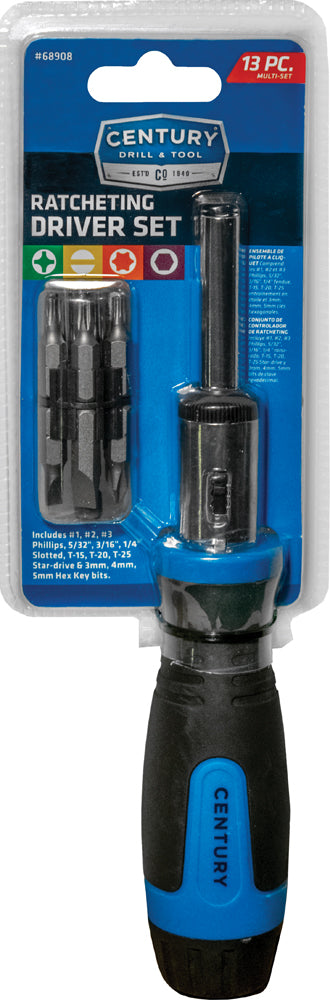 13PC SCREWDRIVER & BITS