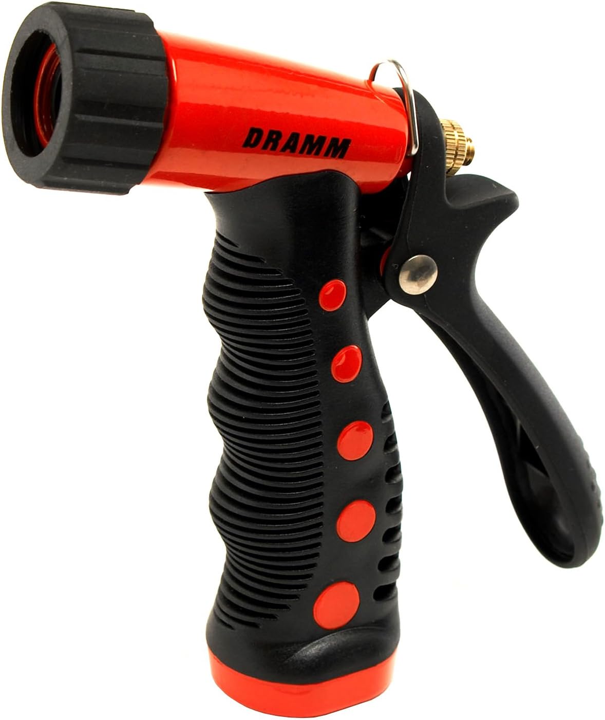 PISTOL NOZZLE H.D. WITH RUBBER GRIP, RED