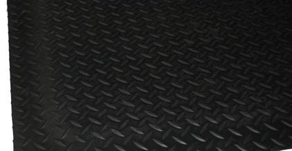 ANTI-FATIGUE MAT, DIAMOND TEXTURE, BLACK WITH YELLOW BORDERS