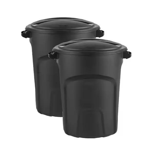 ROUGHNECK 32 GAL BLACK VENTED W/LID