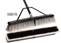 24" CONTRACTOR SWEEP, BLK POLY CTR, FLG GRAY CS, 3" TRIM