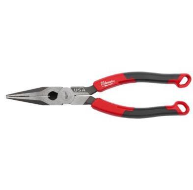 MILWAUKEE TOOL 8" LONG NOSE COMFORT GRIP PLIER