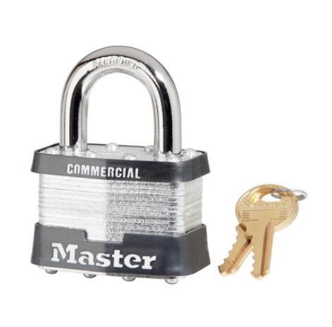 2" WIDE LAMINATED STEEL PADLOCK, KEYED ALIKE