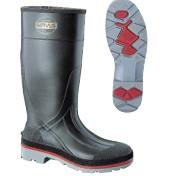 SIZE 8 XTP 15" BLACK & RED PLAIN TOE, WITH STEEL SHANK, SERVUS