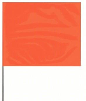 STAKE FLAG GLO ORNG 4"X5"X21" 100/BDL