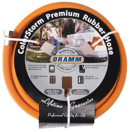 PREMIUM RUBBER HOSE 5/8" x 50' ORANGE, 130 PSI 160 DEG