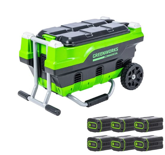 82V 6-PORT CHARGER WITH (6) 4AH BATTERIES