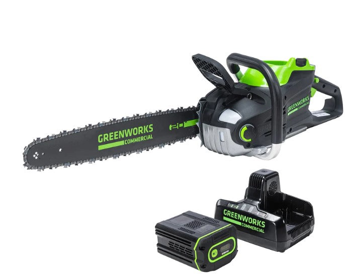 82V 20" 3.4KW CHAINSAW WITH (1) 4AH BATTERY, DP CHARGER