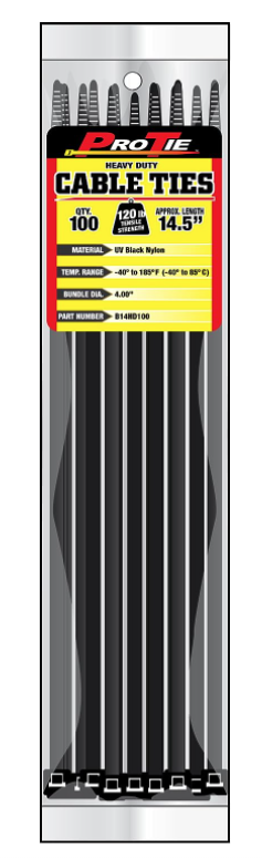 14.5" HD, UV BLACK, 100PK