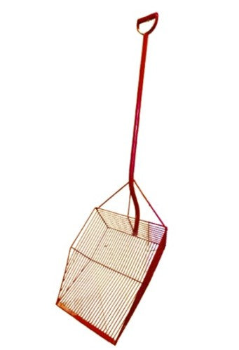 WELDED METAL ALMOND SCOOP WITH D HANDLE