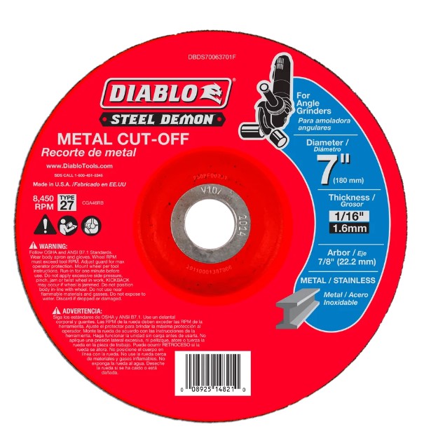Steel Demon 7 in. Type 27 Metal Cut-Off Disc