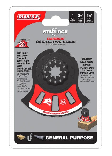 3-1/8 in. Starlock Carbide Oscillating Blade for General Purpose