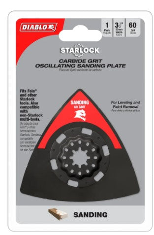 3-1/2 in. 60-Grit Starlock Carbide Grit Oscillating Sanding Plate