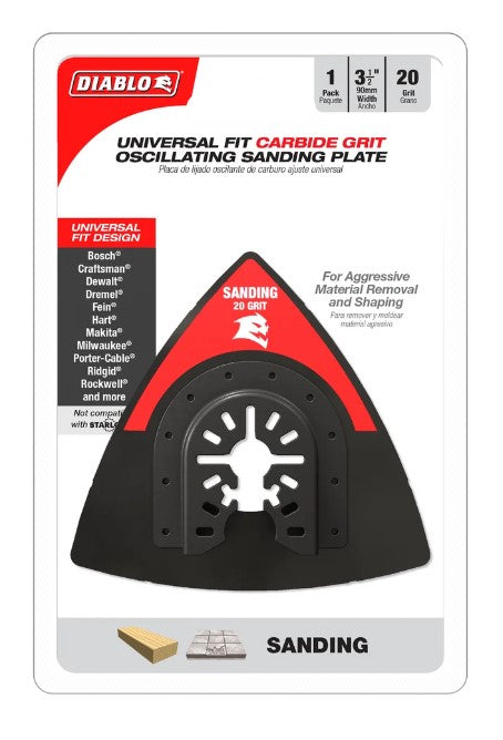 3-1/2 in. 20-Grit Universal Fit Carbide Grit Oscillating Sanding