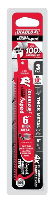 6 in. Steel Demon Amped Carbide Blades for Thick Metal Cutting