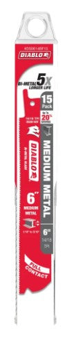 6 in. Bi-Metal Recip Blade for Medium Metal Cutting (3/32 in. to