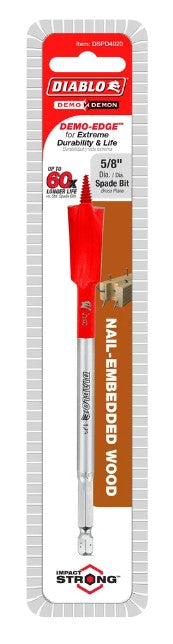 Diablo 5/8 in. x 6 in. Demo Demon Spade Bit for Nail-Embedded W