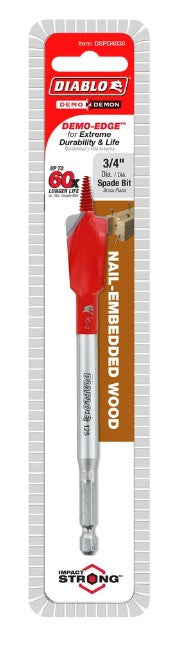 Diablo 3/4 in. x 6 in. Demo Demon Spade Bit for Nail-Embedded W