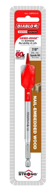 Diablo 7/8 in. x 6 in. Demo Demon Spade Bit for Nail-Embedded W