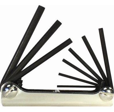 9-PC FOLDING HEX KEY SAE, 5/64" - 1/4" EKLIND TOOL CO.