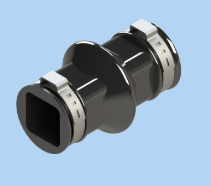 EXPANSION CONNECTOR W/2 CRIMP RINGS
