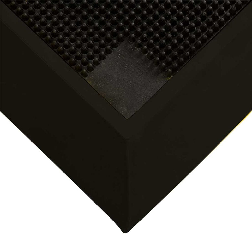 TALL WALL FOOT MAT , 2.5" BLK EDGE, 32" X 39"