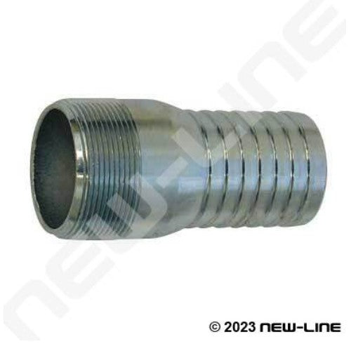 3" PLATED STEEL COMB NIPPLE - MALE NPT (LOW PSI)