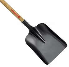 #2 EASTERN PATTERN STEEL SCOOP, 34" WOOD HANDLE W/D-GRIP