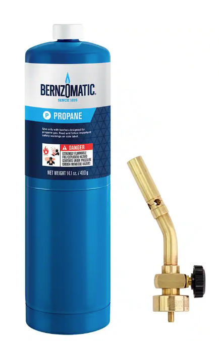 PENCIL TORCH KIT, ALL BRASS, KIT INCLUDES 14.1OZ PROPANE CYLINDER