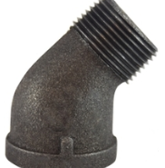 3" 45' BLACK STREET ELBOW