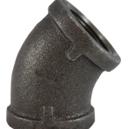 1/8" 45' BLACK ELBOW