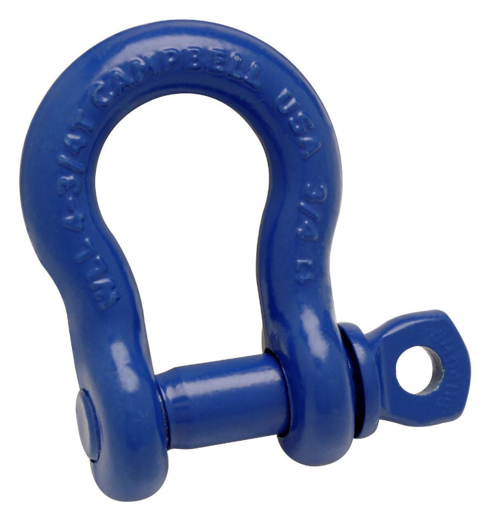 5/8" ANCHOR SHACKLE, SCREW PIN, PAINTED