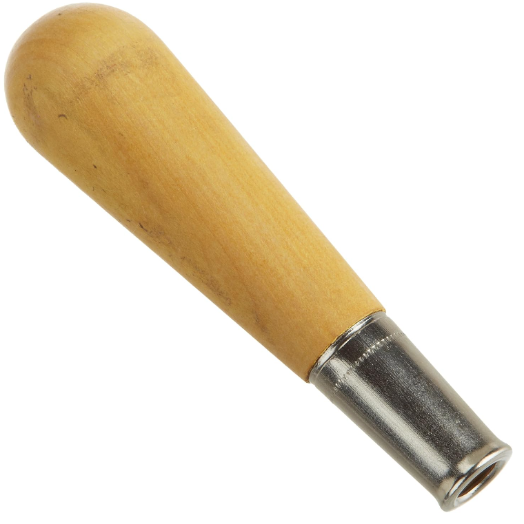 HANDLE, WOOD, W/ METAL FERRULE, #2