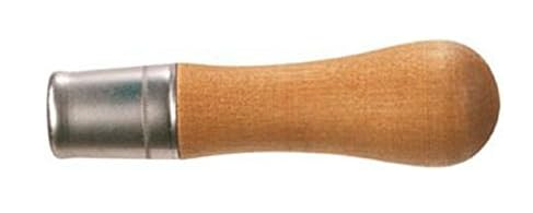 HANDLE, WOOD, W/ METAL FERRULE, #1