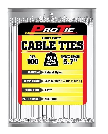 5.7" LIGHT DUTY, NATURAL, 100PK