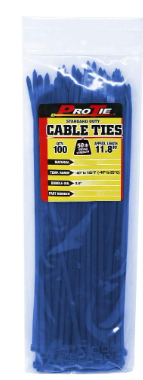 11.8" BLUE STD DUTY, 100PK