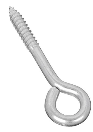 5/16X4" LAG SCREW EYES, ZN, 10/BAG