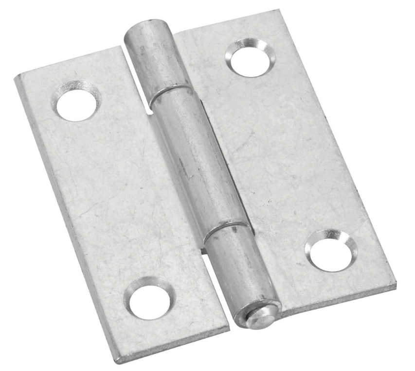 2" NARROW HINGE, ZINC PLATED, 2/PK